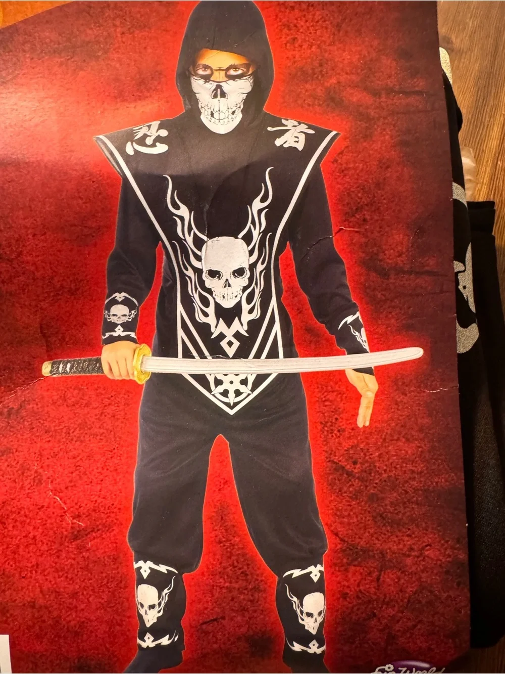 NWT Boys Size 8 Skull Ninja Halloween Costume – Complete 6-Piece Set